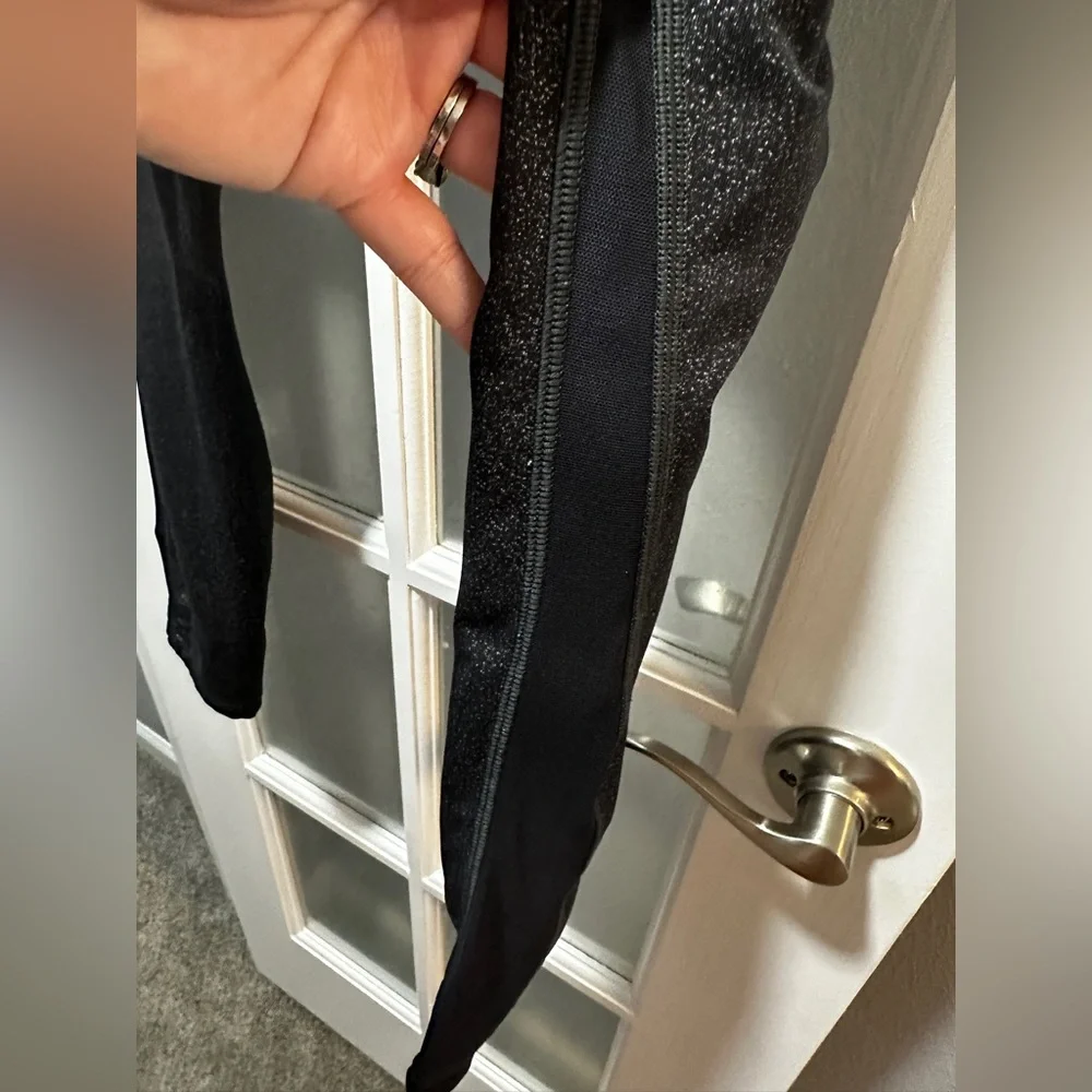 Lululemon Train Times 7/8 Pan: Luminosity Foil Print Black Silver / Black - Picture 8 of 11